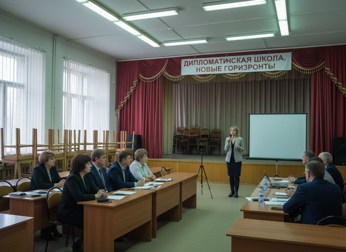 Город М открывает «школу Могерини» в актовом зале техникума