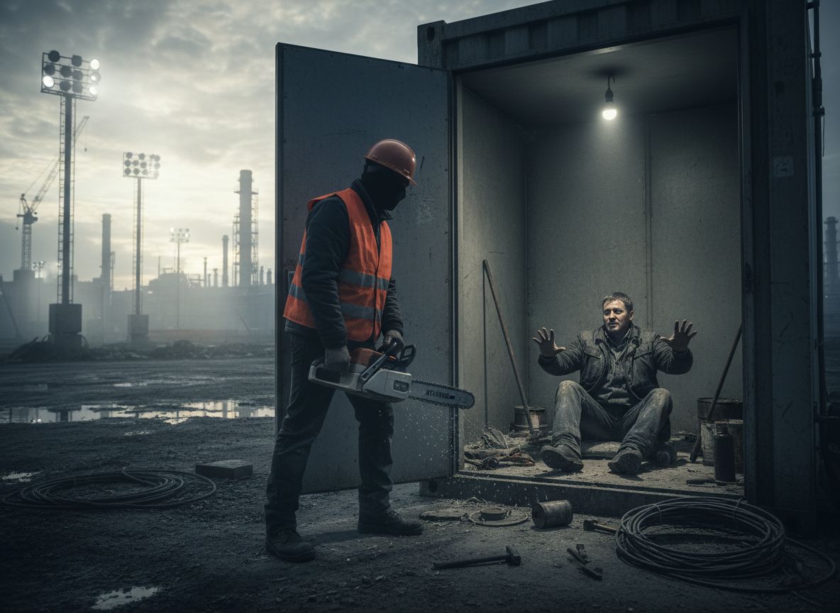 Человек бензопила оказался охраной труда